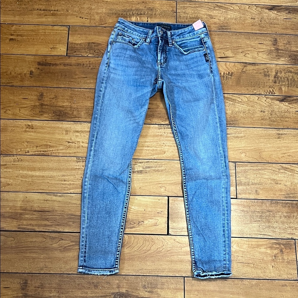 Silver Avery Skinny Jeans